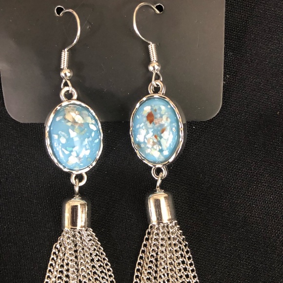 3 FOR $15🔥Oceanic Opalescence Blue Earrings - Picture 2 of 4